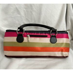 Primeware Wine Clutch Insulated Single Bottle Wine Tote/Lunch Bag, Striped